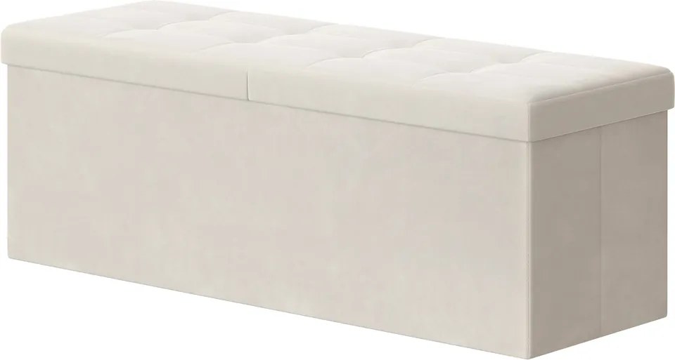 Banco com espaço de arrumação, para a entrada 38 x 110 x 38 cm bege-cappuccino