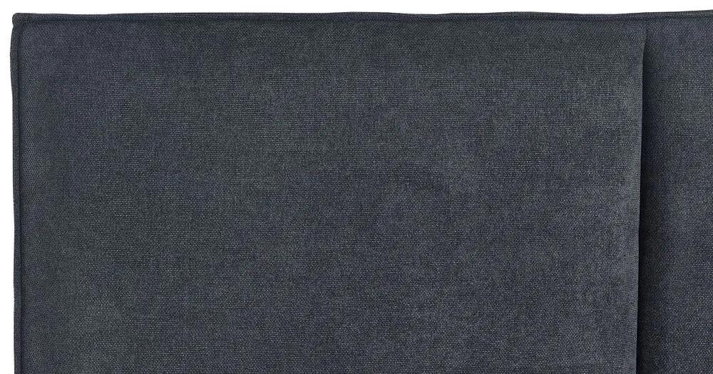 Cama de casal em tecido cinzento escuro 140 x 200 cm IZERNORE Beliani