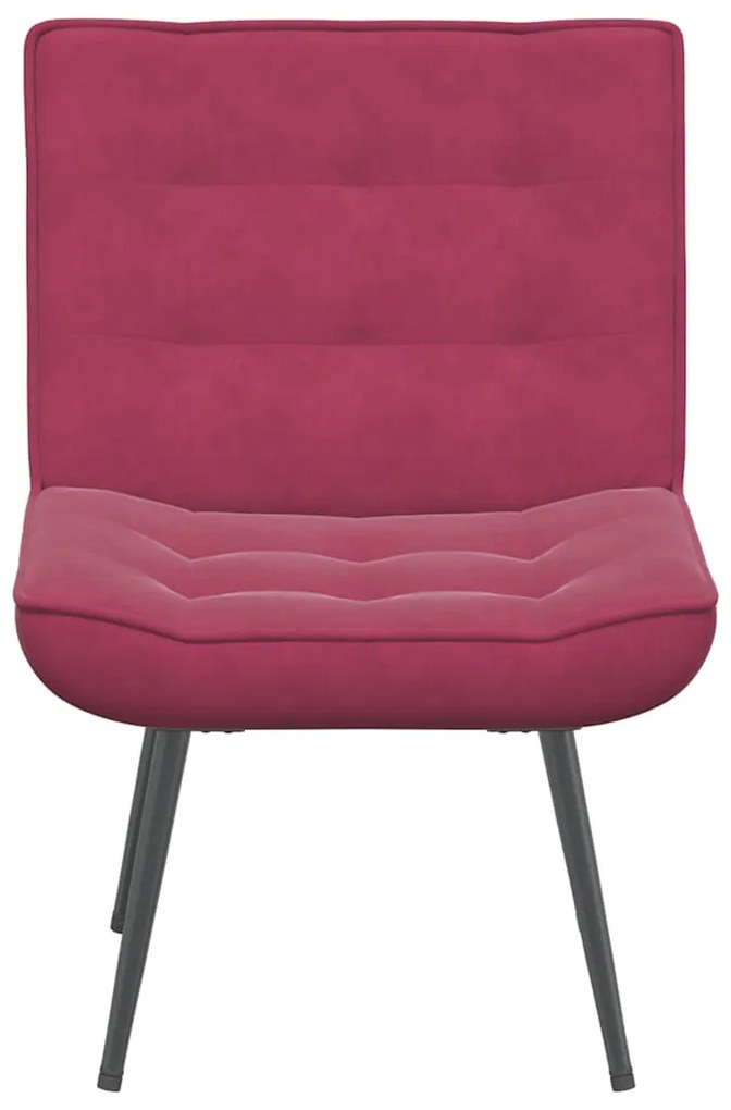 Cadeira de relaxamento 64x74x84 cm veludo vermelho bordeaux