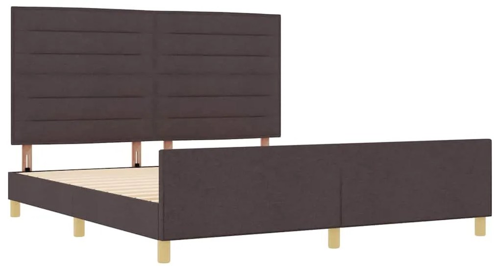 Cama vidaXL Castanho 180x200 cm Tecido