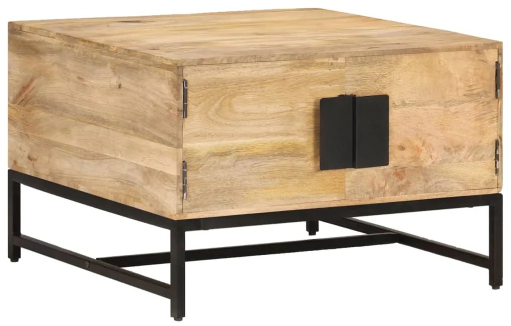 Mesa de centro 67x67x45 cm madeira de mangueira maciça