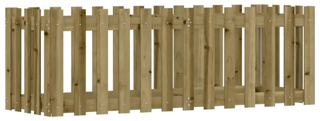 Canteiro elevado c/ design cerca 150x50x50 cm pinho impregnado