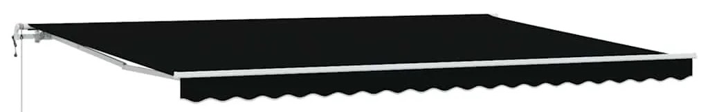 Toldo Retrátil Preto 500 × 300 cm Preto