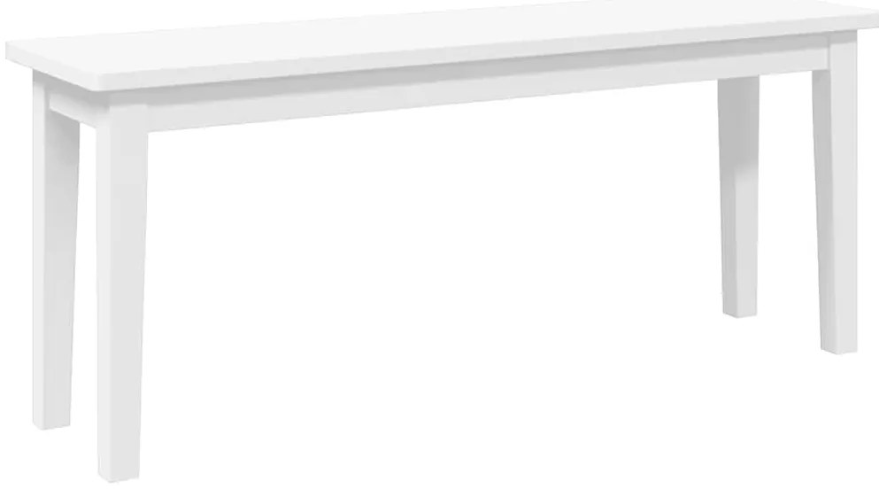 Banco 110 cm madeira seringueira maciça branco