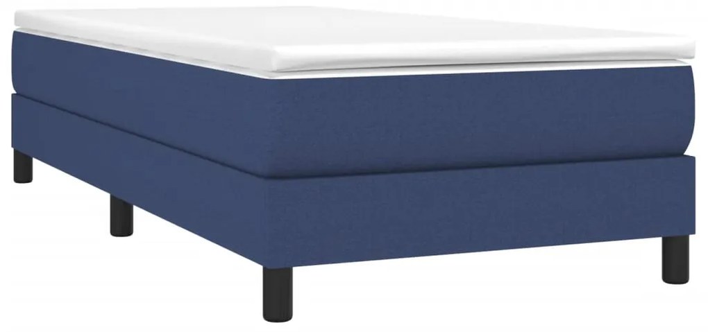 Estrutura de cama sem colchão 100x200 cm tecido azul