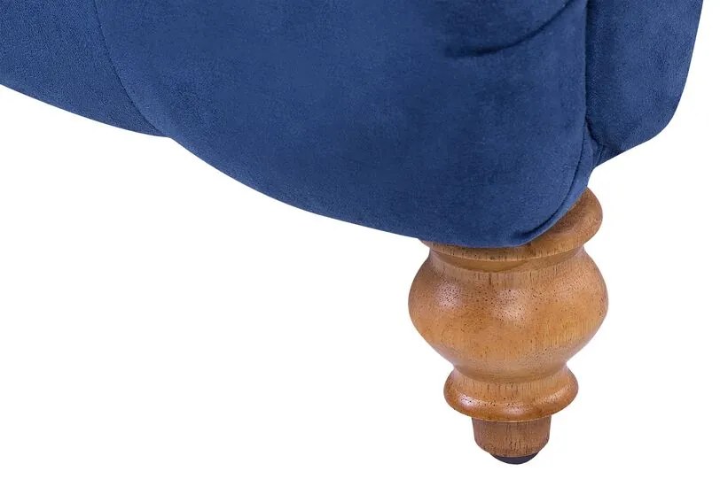 Chaise-longue em tecido azul MURET Beliani