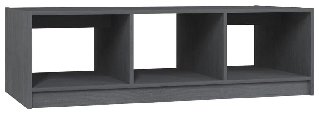 Mesa de centro 110x50x34 cm madeira de pinho maciça cinzento
