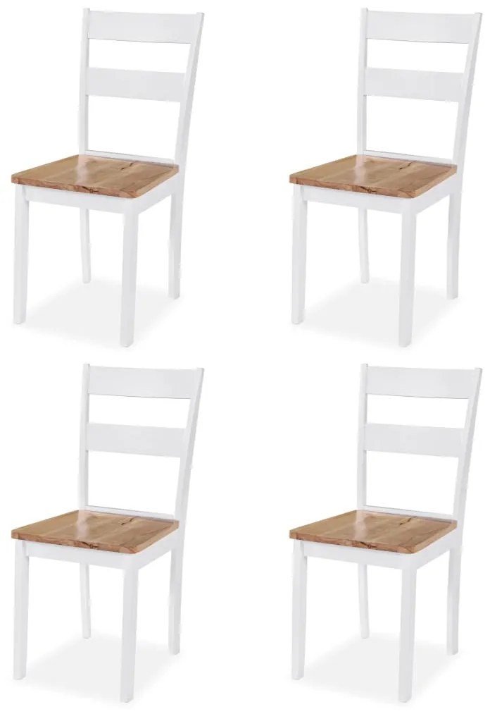 Conjunto de jantar 5 pcs MDF e seringueira branco