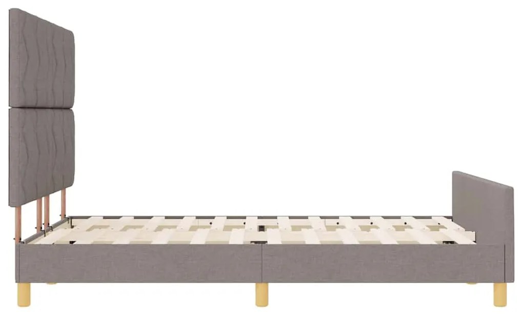 Cama taupe vidaXL 140x190 cm estofada