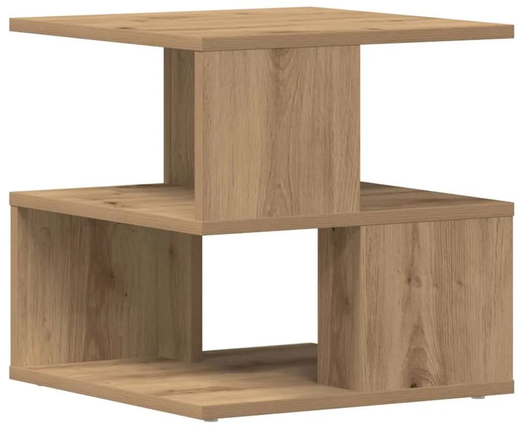 Mesa de Apoio vidaXL Artisan Carvalho 40x40x40 cm Madeira de Engenhari