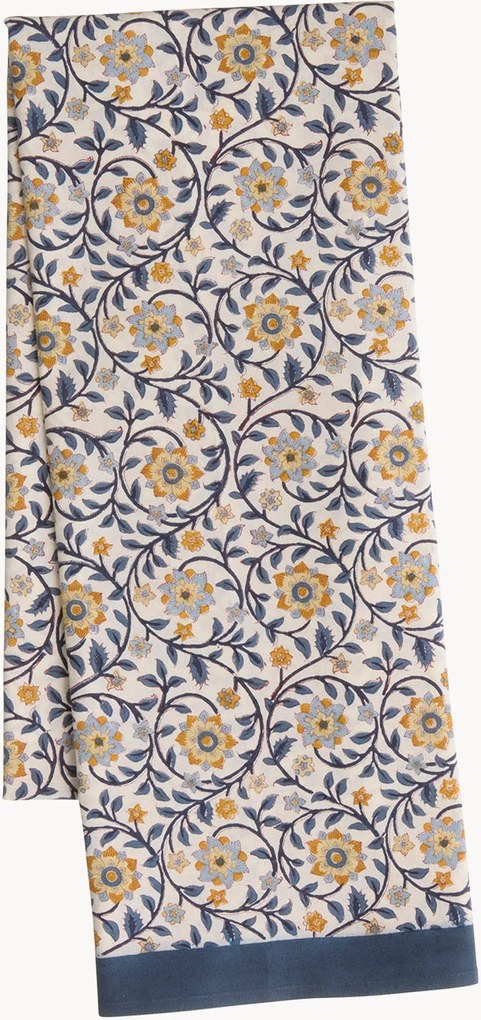 Toalha de mesa artesanal com padrão floral Melon