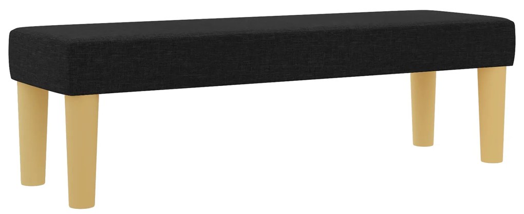 Cama Box Spring com Colchão e Banco vidaXL Preta 120x200 cm Tecido