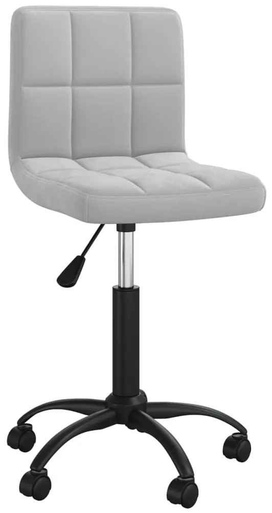 vidaXL Cadeira de jantar giratória veludo cinzento-claro