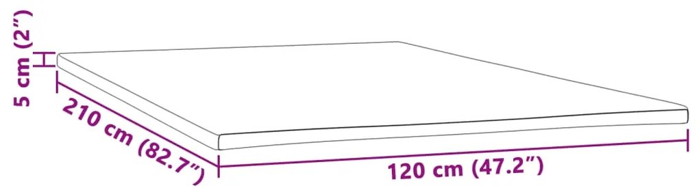 Sobre-colchão 120x210x5 cm