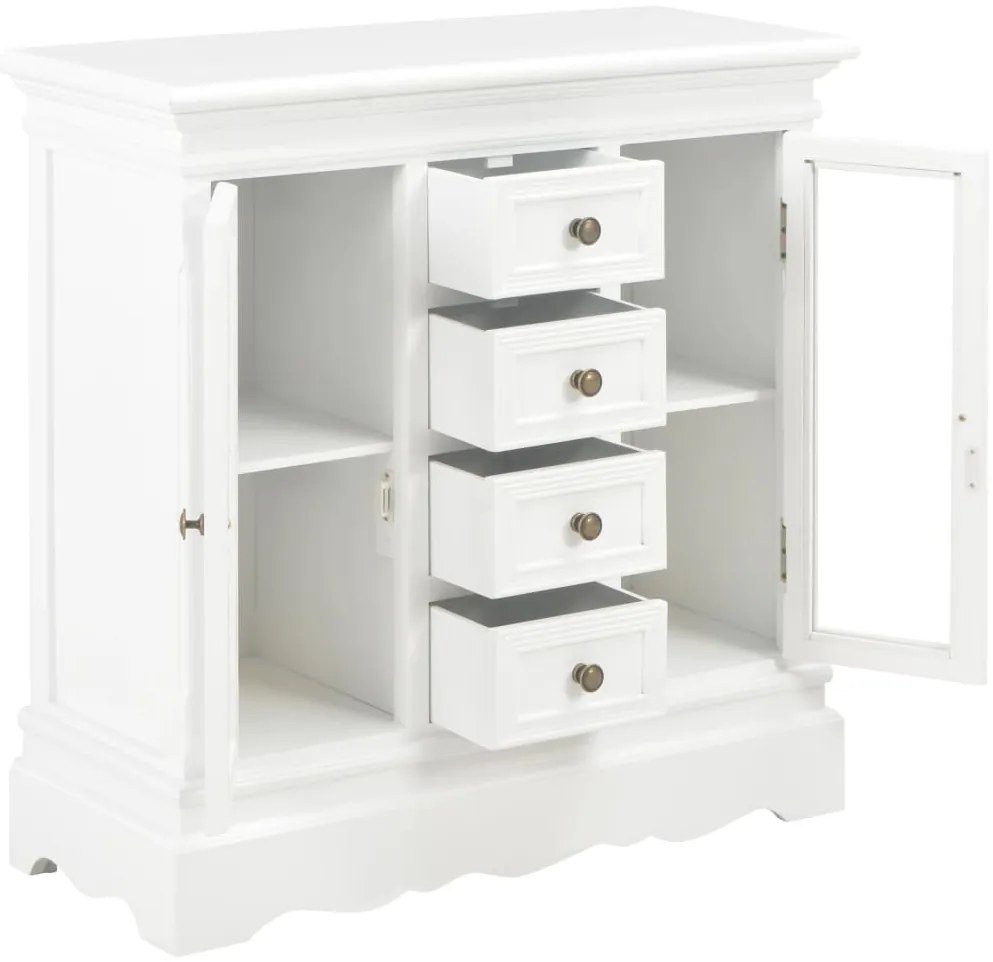 Aparador 70x28x70 cm madeira de pinho maciça branco