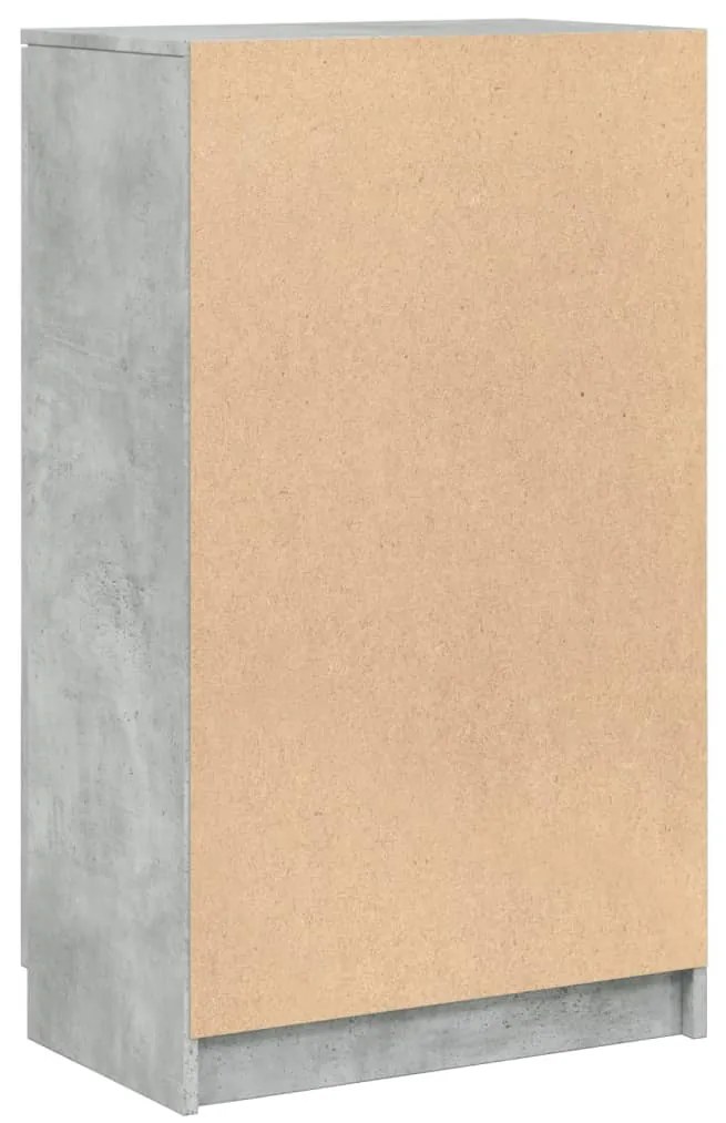 Sapateira 59x35x100 cm madeira processada cinzento cimento