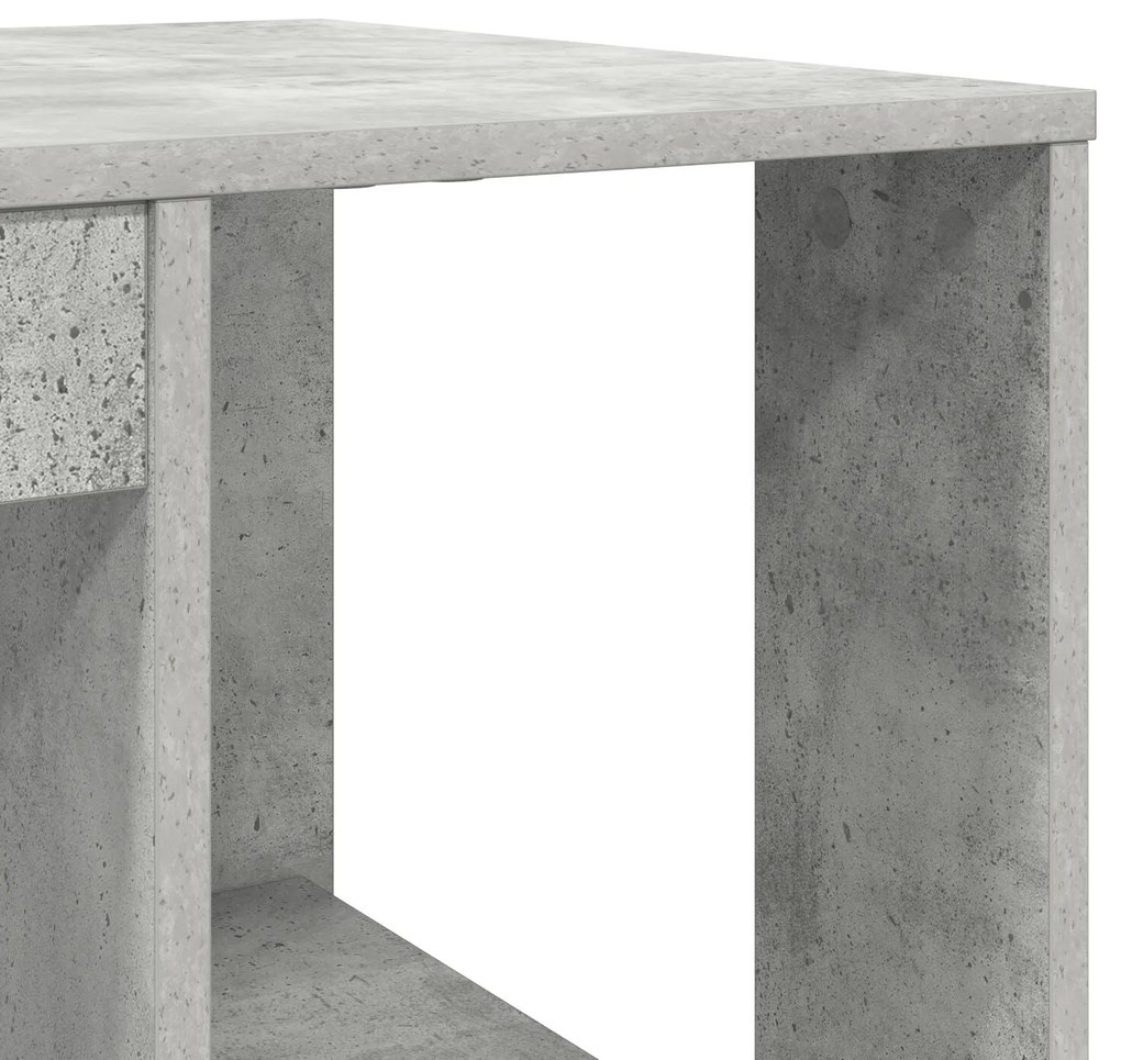 Secretária Cinza Cinza Concreto