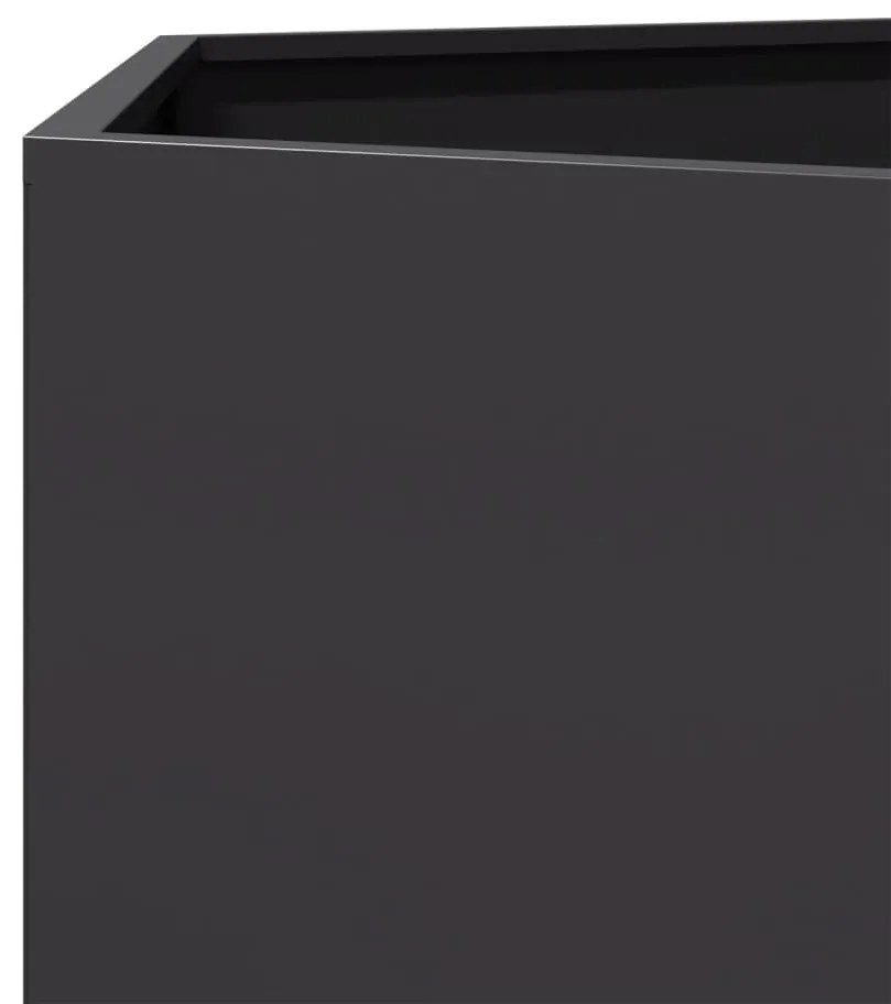 Vaso/floreira de jardim hexagonal 138x120x45 cm aço preto