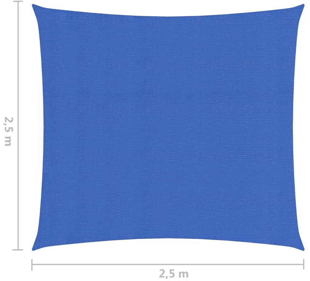 Para-sol estilo vela 160 g/m² 2,5x2,5 m PEAD azul