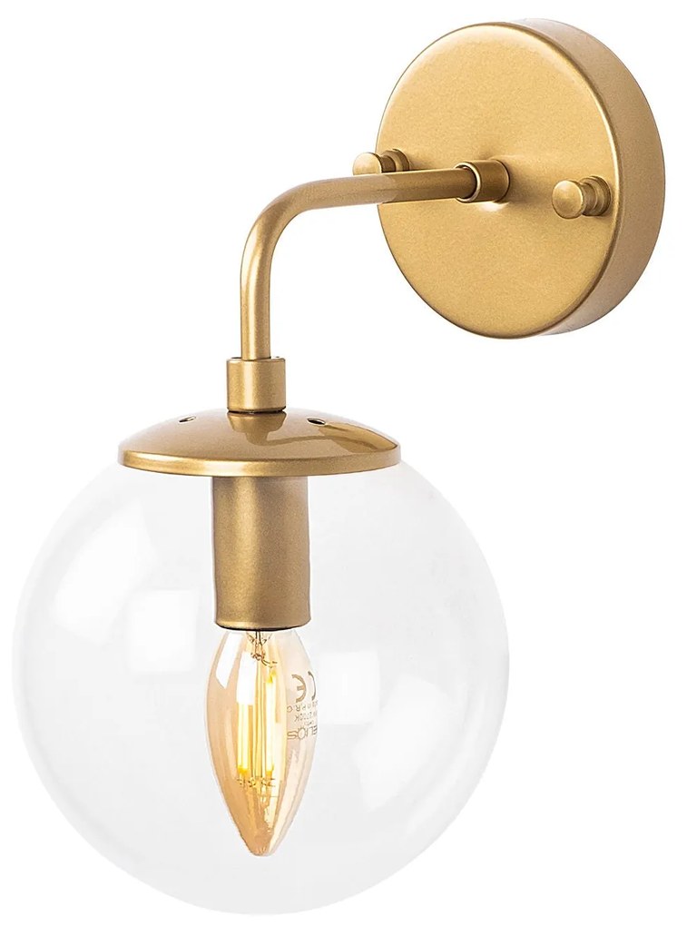 Candeeiro de Parede Horn – Dourado – 15 x 21 x 27 cm