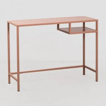 Mesa Em Aço Gori Rosa Claro - Sklum