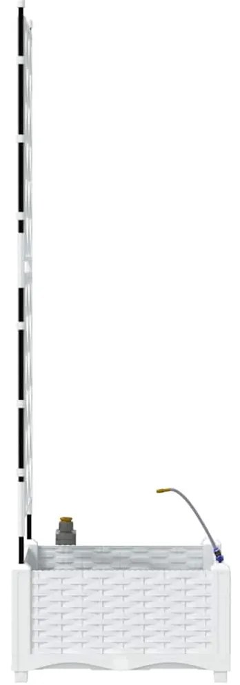 Jardineiras de Jardim 1 pc Branco 40 x 40 x 126 cm Plástico