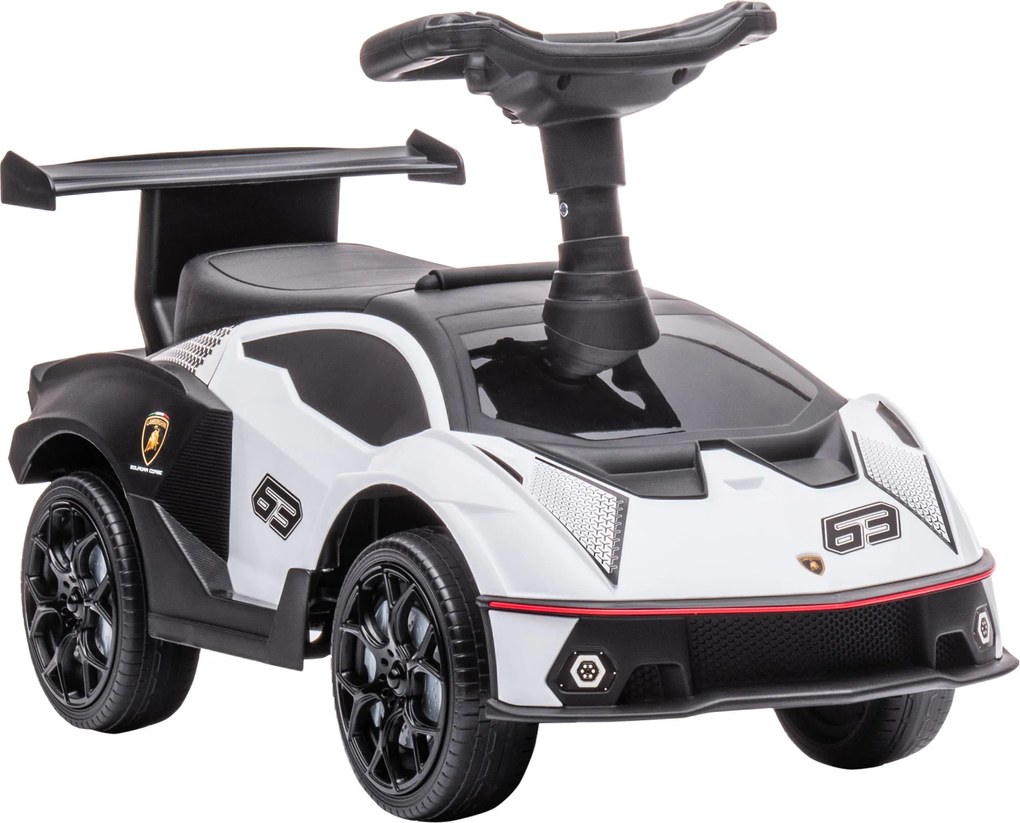 AIYAPLAY Carrinho empurrável licenciado pela Lamborghini, carrinho com efeitos sonoros, proteção anti-tombamento, 67 cm x 28 x 38 cm | Aosom Portugal