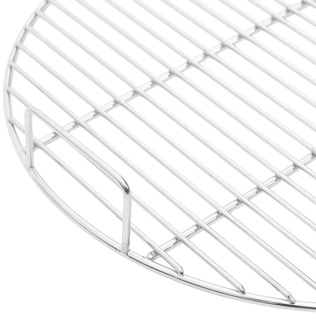 Grelha p/ churrasco redonda c/ pegas Ø54 cm aço inoxidável 304