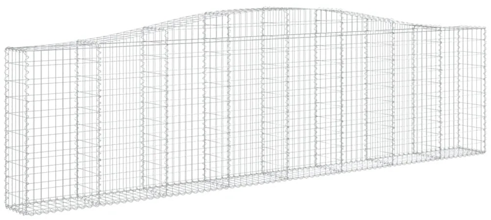 Cestos gabião arqueados 3pcs 400x30x100/120cm ferro galvanizado