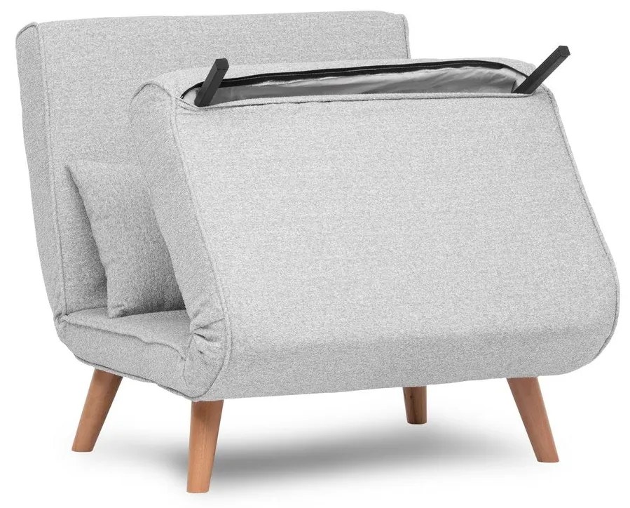Sofá-Cama 1 Lugar Folde – Cinzento – 80x79x80 cm