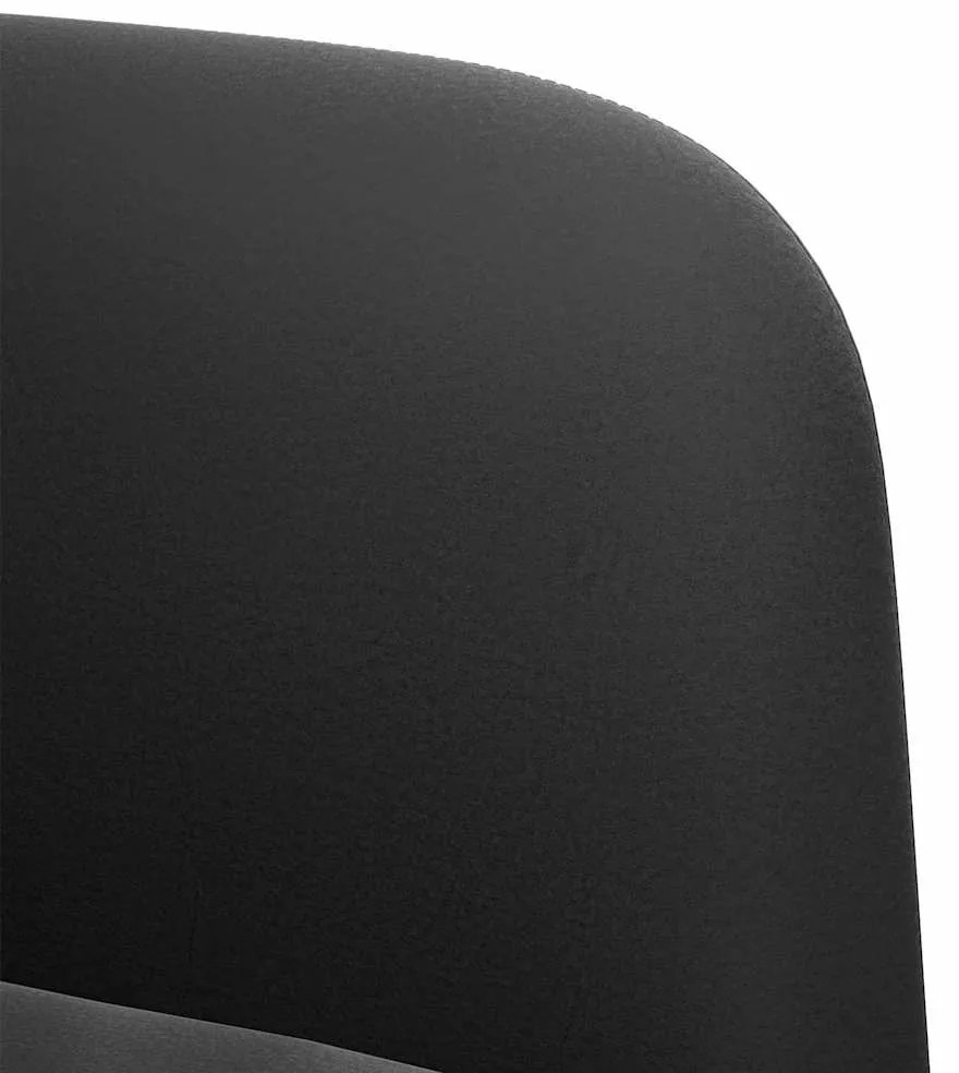 Poltrona com apoio de braços 54 cm veludo preto