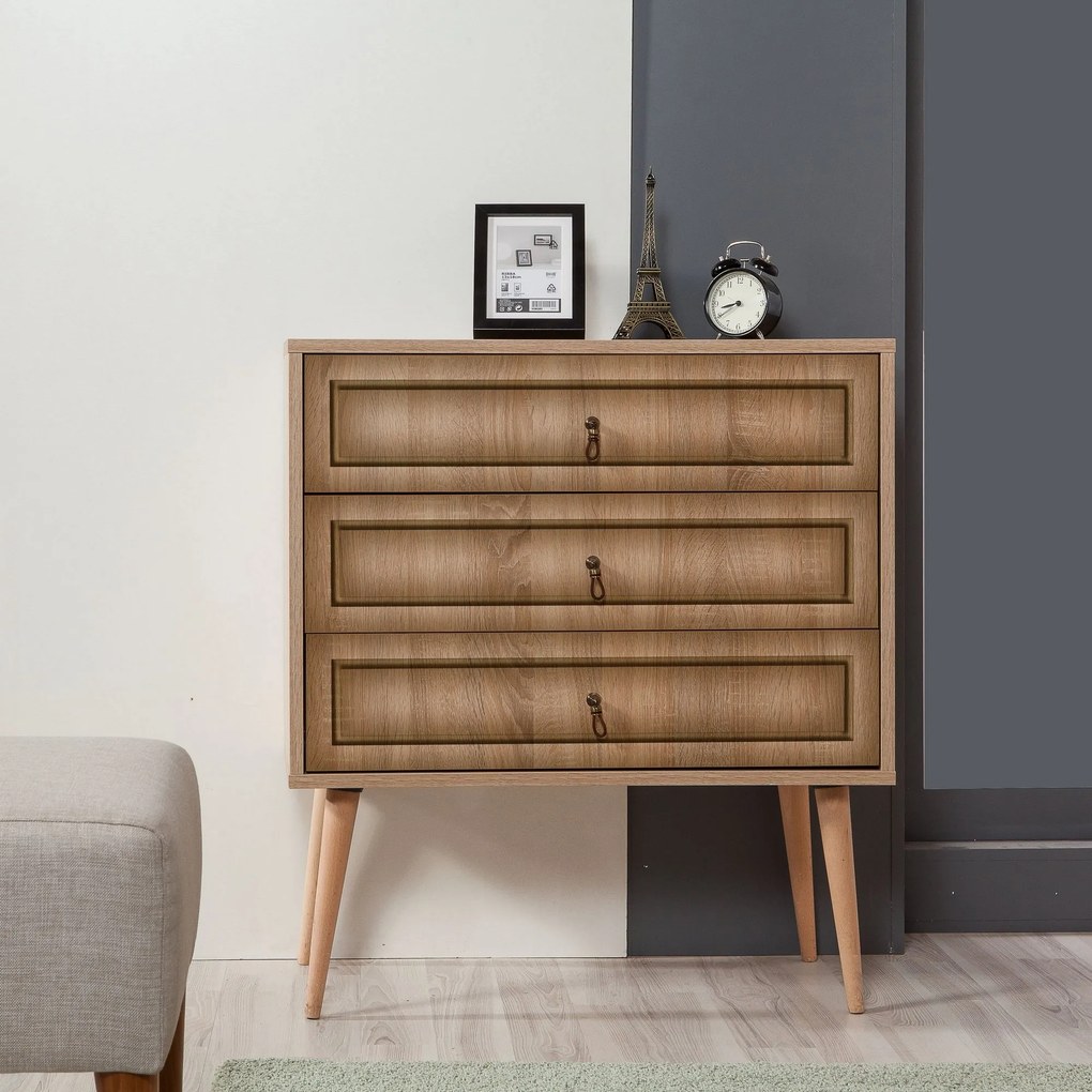 Cómoda Trio – Carvalho Sonoma – 80x90x40 cm