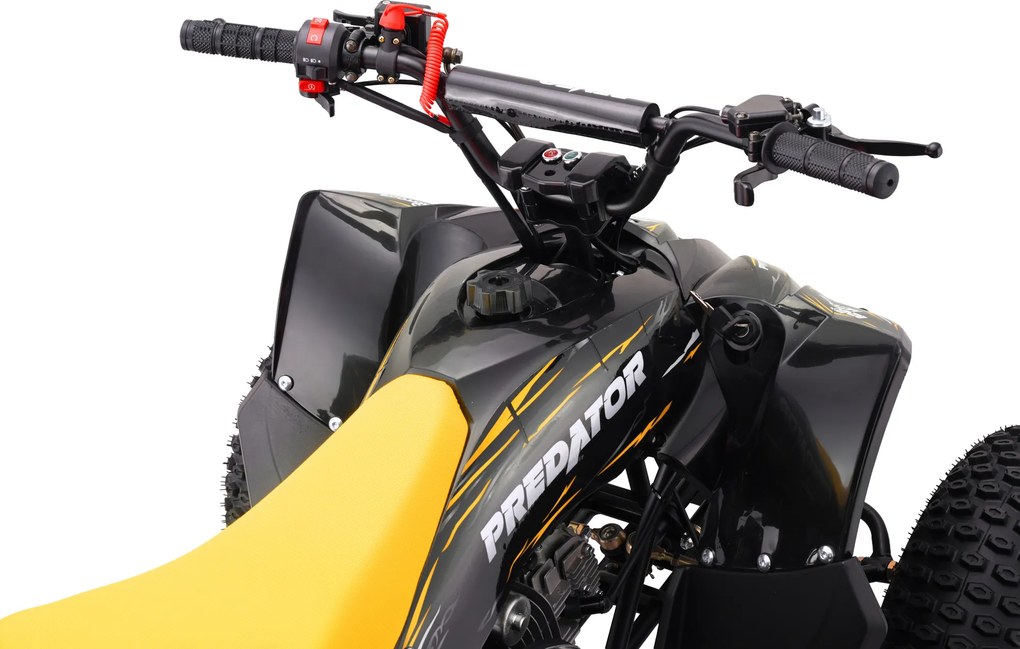 Moto 4 Crianças + 8 anos 125cc - Beneo Predator Até 55 Km/h com limitador amarelo