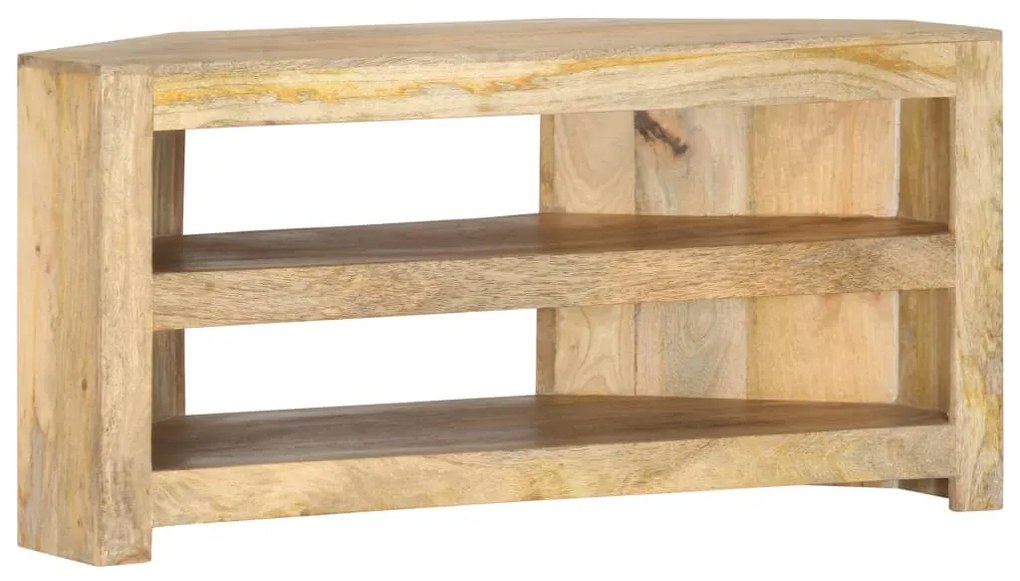 vidaXL Móvel de canto p/ TV 90x45x45 cm madeira de mangueira maciça