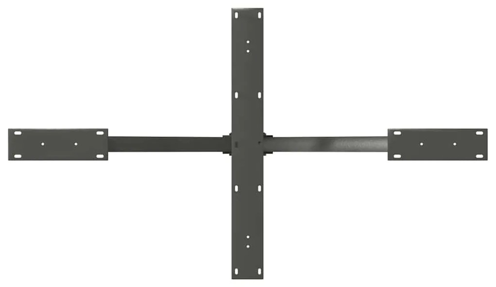Pé de mesa de jantar em formato de aranha, antracite, 120x68x(72-73) c