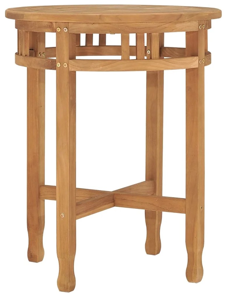 vidaXL Mesa de bistrô Ø60x60 cm madeira de teca maciça