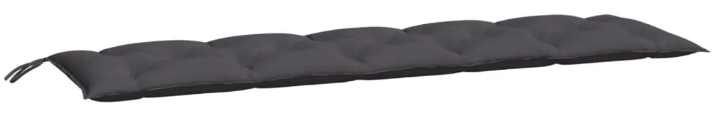 Almofadões banco jardim 2pcs 180x50x7cm tecido oxford antracite