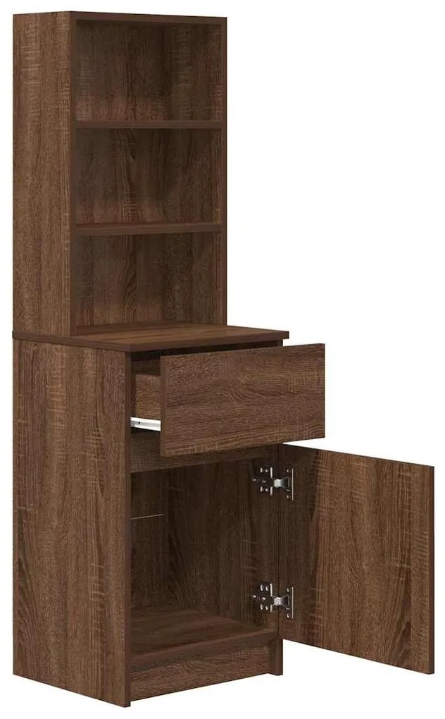 Mesa cabeceira 39x35x125cm derivados madeira carvalho castanho