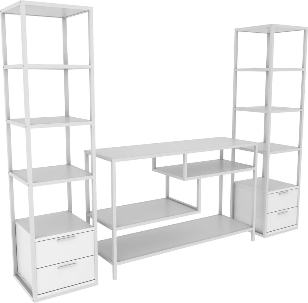 Unidade TV Robbins – Branco – 198 cm x 39 cm x 160 cm