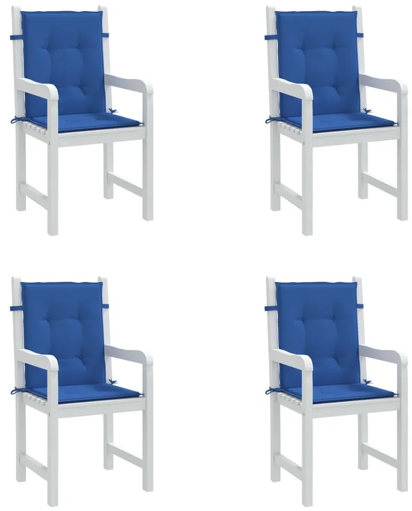 Almofadões lombares p/ cadeiras de jardim 4pcs oxford azul real