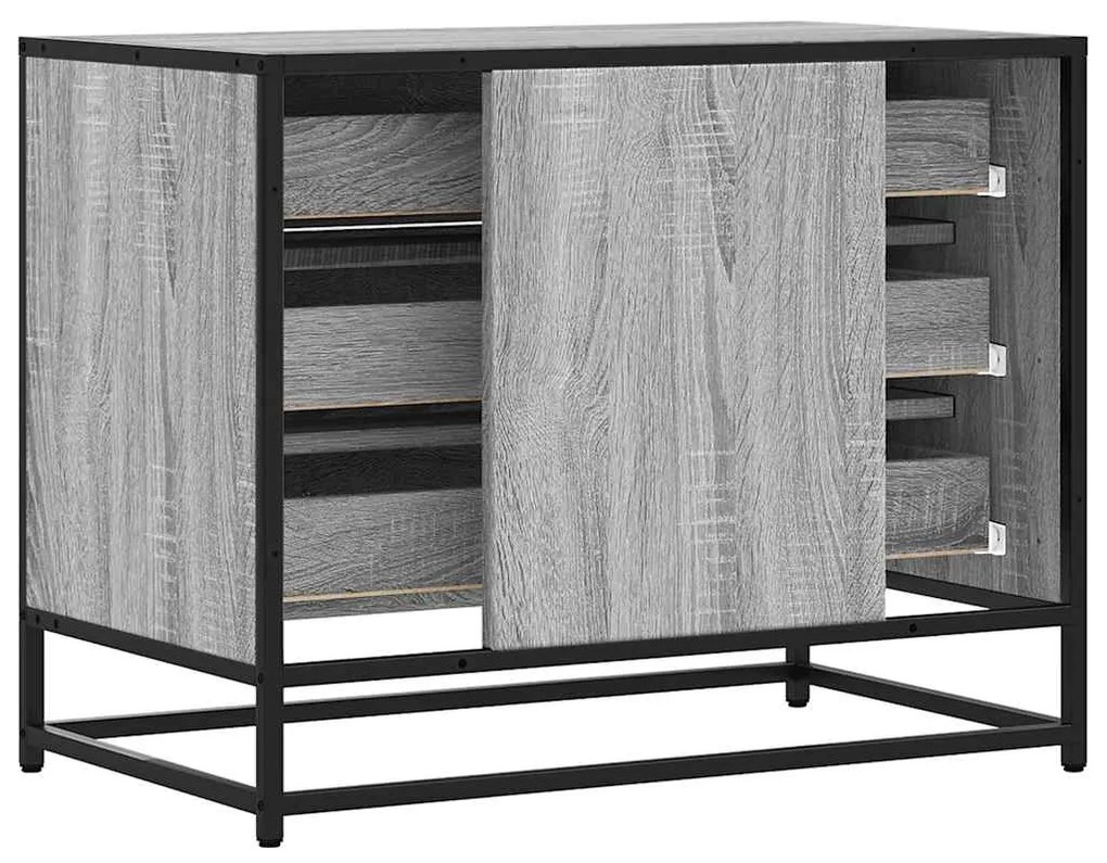 Cómoda com 3 Gavetas - 70x41x56 cm - deriv. madeira - cinzento sonoma