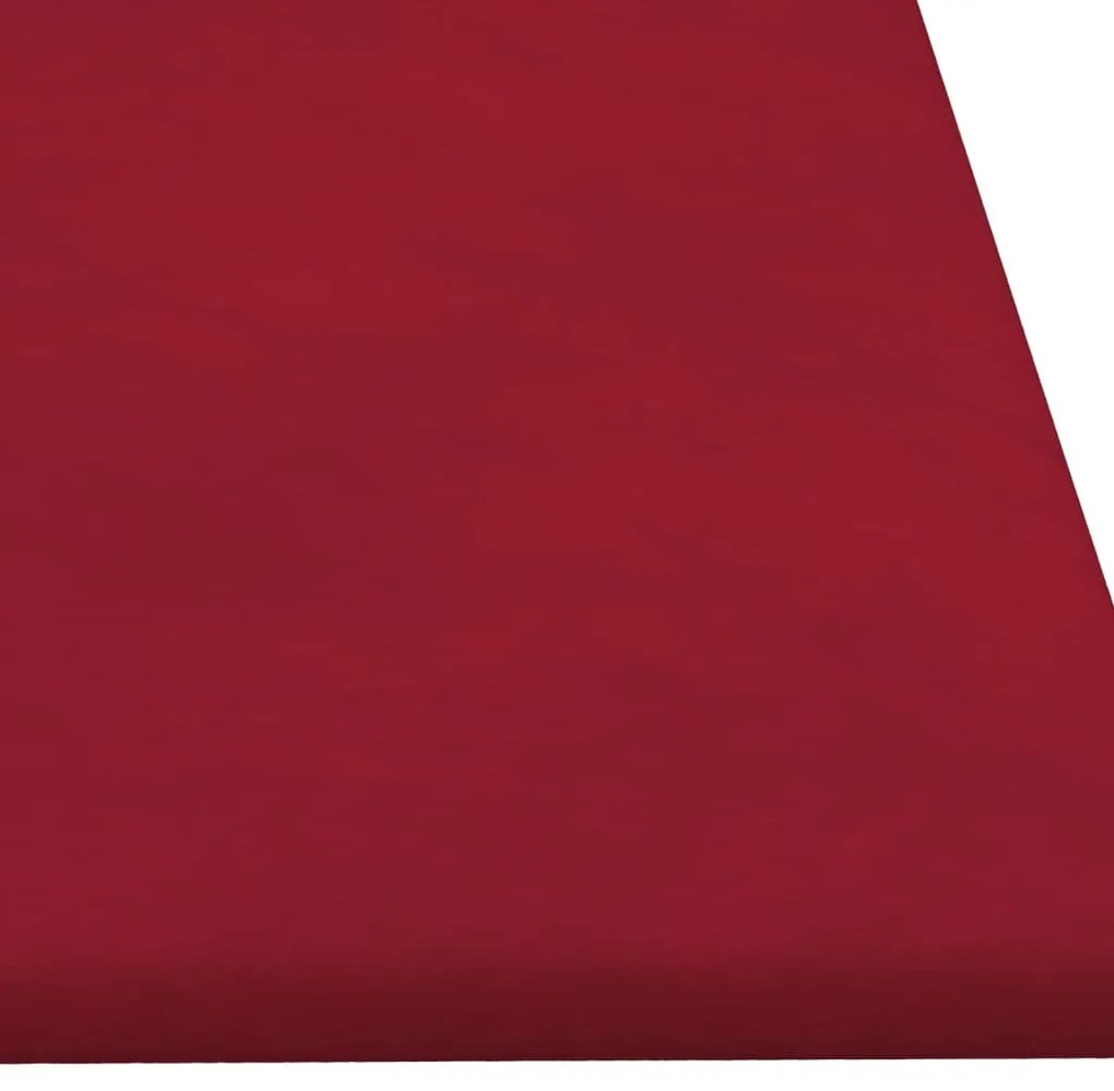 Painel de parede 12 pcs 90x30 cm veludo 3,24 m² vermelho tinto