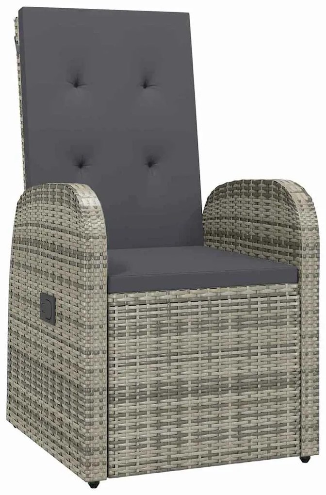 Conjunto de móveis de exterior 5 pcs Cinzento 140 x 70 x 73 cm