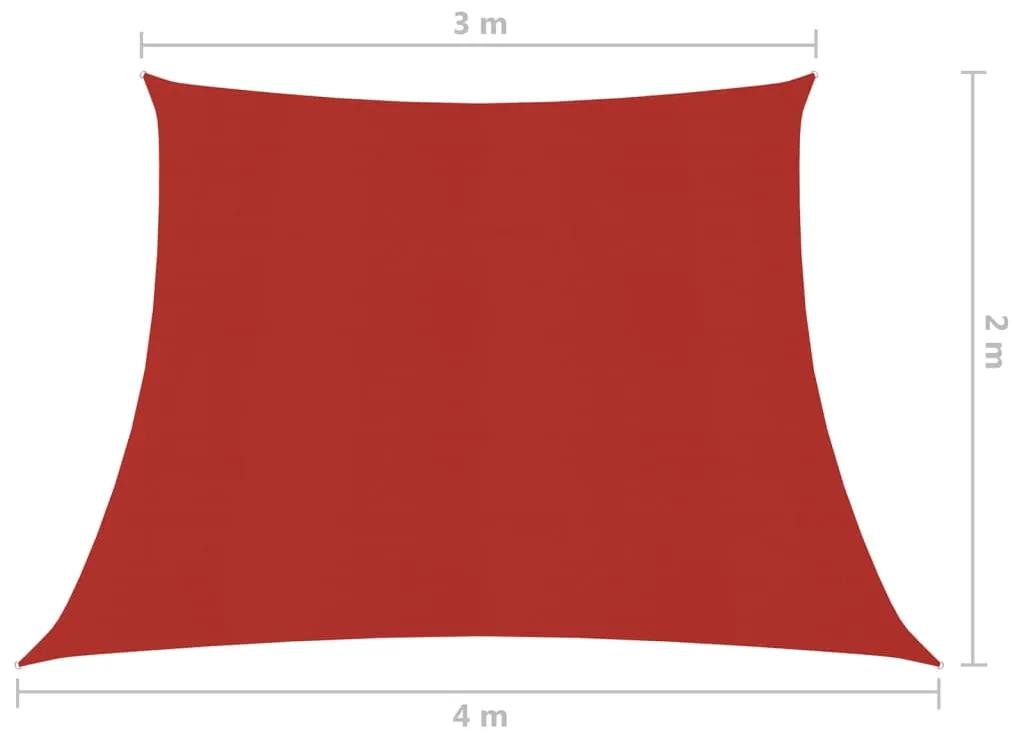 Para-sol estilo vela 160 g/m² 3/4x2 m PEAD vermelho