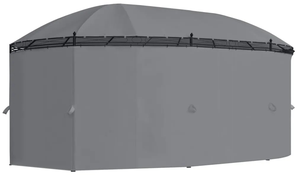 Gazebo com cortinas 520x349x255 cm antracite