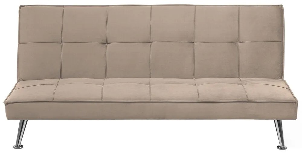 Sofá-cama de 3 lugares em tecido creme HASLE Beliani