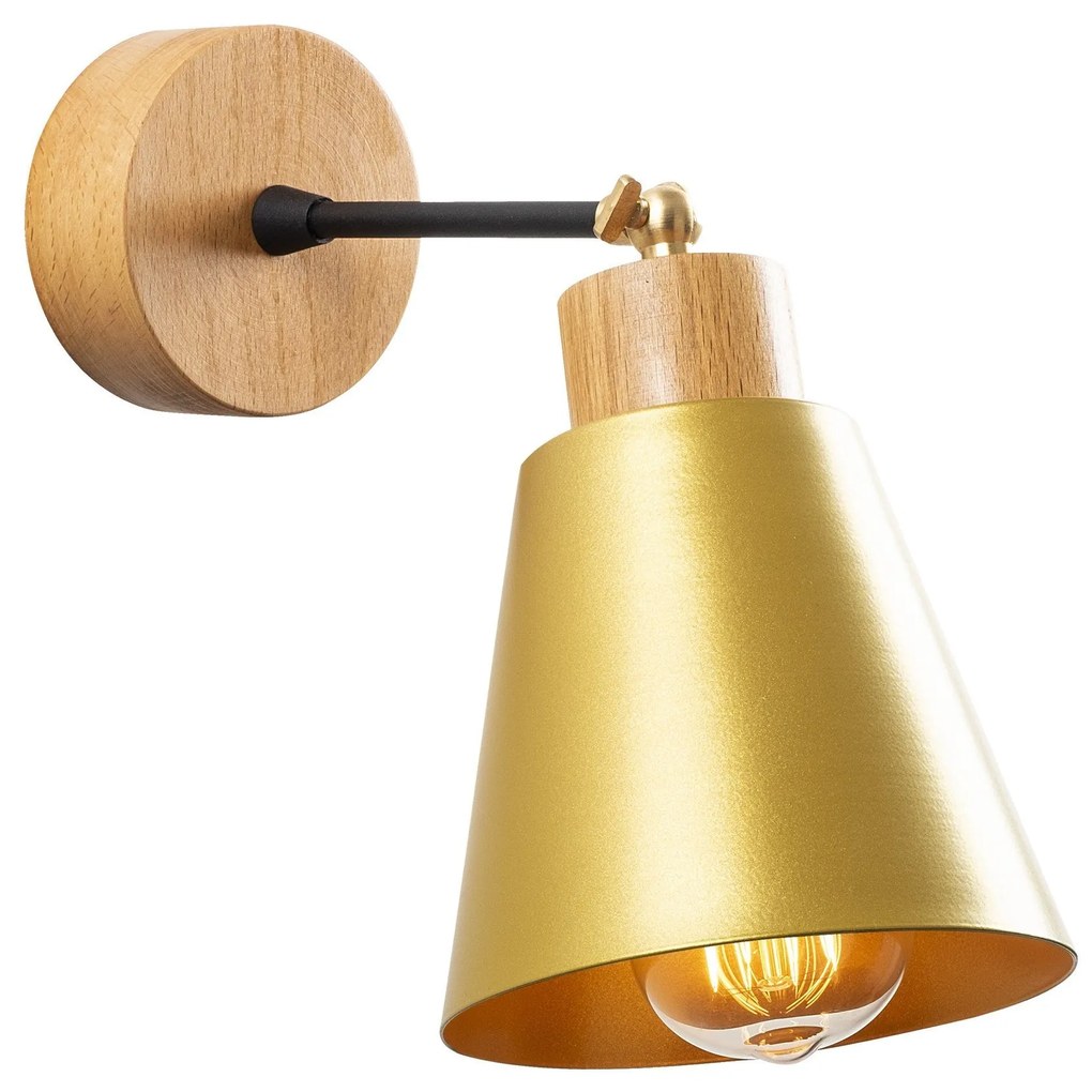 Candeeiro de Parede Manavgat – Dourado – 14 cm x 25 cm