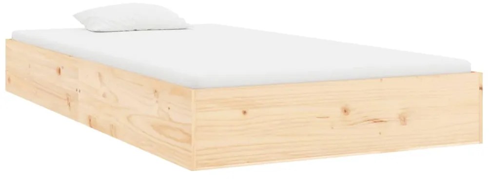 Estrutura de cama 100x200 cm madeira maciça