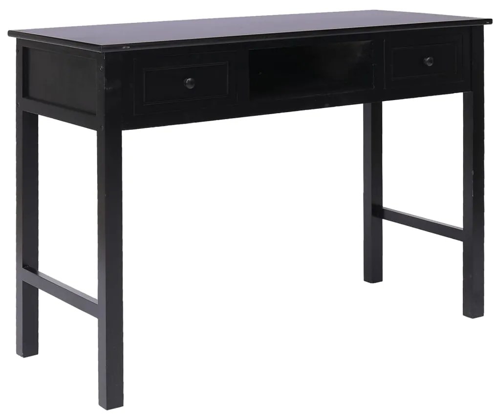 Secretária 108x45x76 cm madeira de paulownia maciça preto