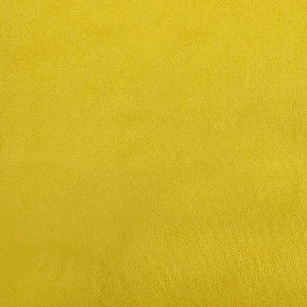 Sofá-cama com colchão 100x200 cm veludo amarelo